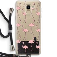 Anything Flamingoes: Samsung Galaxy J6 (2018) Transparant Hoesje met koord