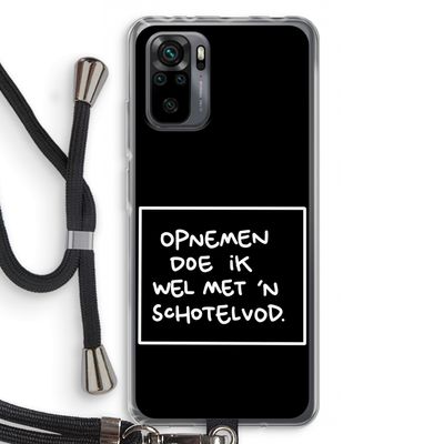Schotelvod: Xiaomi Redmi Note 10 Pro Transparant Hoesje met koord