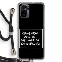 Schotelvod: Xiaomi Redmi Note 10 Pro Transparant Hoesje met koord