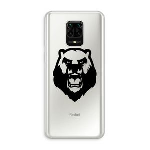 Angry Bear (black): Xiaomi Redmi Note 10 Lite Transparant Hoesje