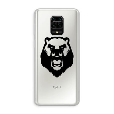 Angry Bear (black): Xiaomi Redmi Note 10 Lite Transparant Hoesje