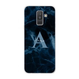 Midnight Marble: Samsung Galaxy A6 Plus (2018) Transparant Hoesje