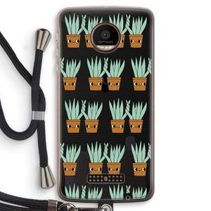 Sansevieria: Motorola Moto Z Force Transparant Hoesje met koord