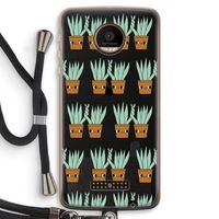 Sansevieria: Motorola Moto Z Force Transparant Hoesje met koord