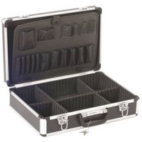 Perel gereedschapskoffer 45,5 x 33 cm aluminium grijs