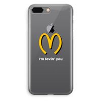 I'm lovin' you: iPhone 8 Plus Transparant Hoesje