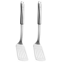 5Five Keukengerei bakspatel/bakspaan - 2x - zilver rvs - 34 cm - Bakspanen