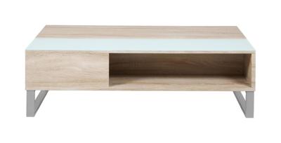 Bendt Salontafel 'Aino' Eiken en glas, 110 x 60cm