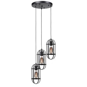 Longo 3 lichts zwart hanglamp