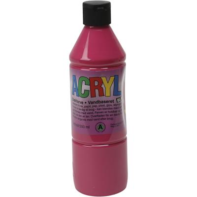 Acryl Verf, primair rood, 500 ml/ 1 fles