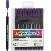 Colortime fineliners, lijndikte 0,6-0,7 mm, paars, 12 stuk/ 1 doos