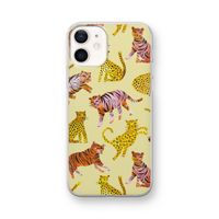 Cute Tigers and Leopards: iPhone 12 mini Transparant Hoesje