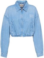 Miu Miu veste en jean à fermeture zippée - Bleu