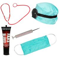 Dokter/chirurg ziekenhuis verkleed set - accessoires 6-delig - kunststof - thumbnail