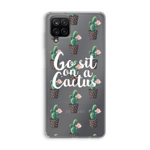 Cactus quote: Samsung Galaxy A12 Transparant Hoesje