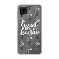 Cactus quote: Samsung Galaxy A12 Transparant Hoesje