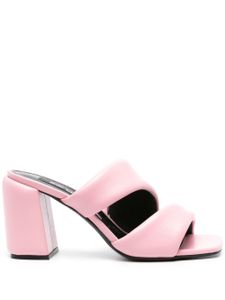 Sergio Rossi mules en cuir à design matelassé - Rose