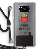Fries before guys: Xiaomi Poco X3 NFC Transparant Hoesje met koord