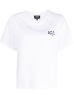 A.P.C. t-shirt en coton à logo brodé - Blanc