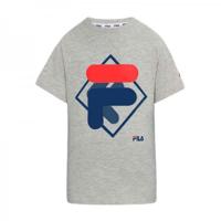 T-Shirt met Korte Mouwen voor kinderen Fila FAT0340 80000 Grijs - Maat: 14 Jaar