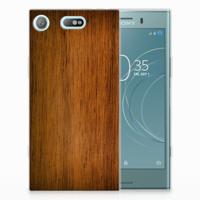 Sony Xperia XZ1 Compact | Bumper Hoesje | Donker Hout