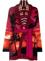 Alanui cardigan Sunset on the Sea Icon ceinturé - Rouge - thumbnail