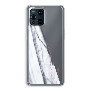 Gestreepte marmer: Oppo Find X3 Pro Transparant Hoesje