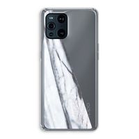 Gestreepte marmer: Oppo Find X3 Pro Transparant Hoesje