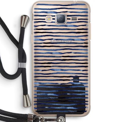 Verrassende lijnen: Samsung Galaxy J3 (2016) Transparant Hoesje met koord