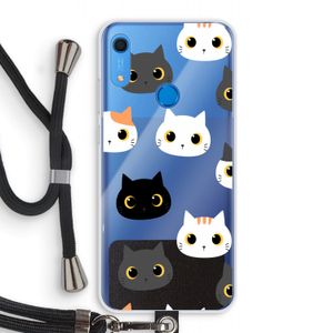 Katten: Huawei Y6s Transparant Hoesje met koord