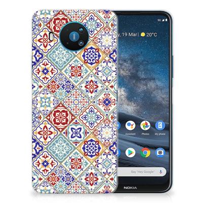 Nokia 8.3 | TPU | Siliconen hoesje | Tiles Color Nokia 8.3 | TPU | Siliconen hoesje | Tiles Color