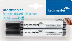 Viltstift Legamaster TZ100 whiteboard rond zwart 1.5-3mm 2st