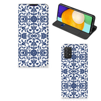 Samsung Galaxy A03s Smart Cover Flower Blue - thumbnail