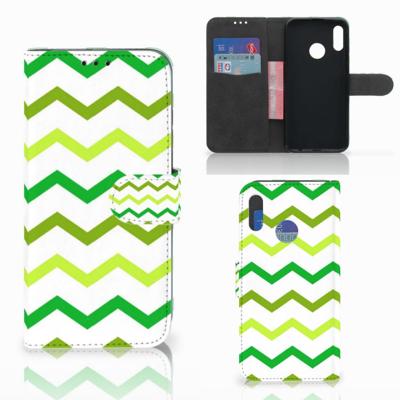 Honor 10 Lite | Telefoon Hoesje | Zigzag Groen