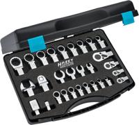 Hazet insteekgereedschapset 6400cd/29 | 14 x 18 mm insteekvierkant massief, 9 x 12 mm insteekvierkant massief | buitentwaalfkant profiel, buiten-zeskant-profiel | 29-delig | 8-27 - 6400cd/29