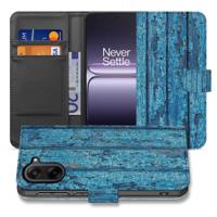 Book Case OnePlus Nord CE 5 | Afgebladderd Blauw Hout