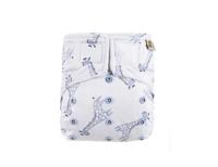 HappyBear Wasbare luier - all-in-one - blue giraffe