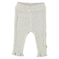 B*E*S*S baby regular fit broek met stippen ecru/lichtroze - thumbnail