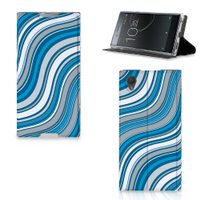 Sony Xperia L1 Hoesje met Magneet Waves Blue - thumbnail