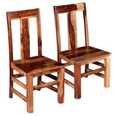 Eetkamerstoelen 2 st massief acaciahout