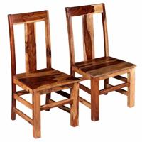 Eetkamerstoelen 2 st massief acaciahout