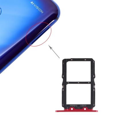 SIM-kaart lade + SIM-kaart lade voor Huawei Honor Bekijk 20 (EER V20) (rood)