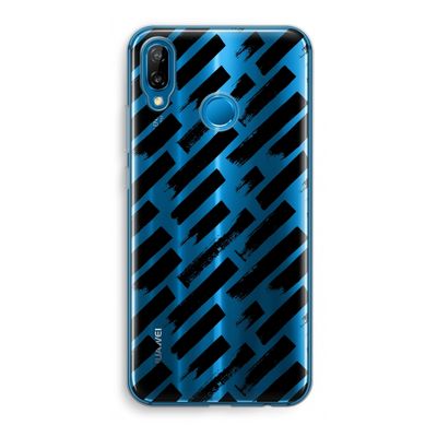 Zwarte vegen: Huawei P20 Lite Transparant Hoesje
