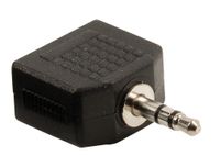 Valueline VLAB22945B Audio-splitter 3,5 mm Male - 2x Female Zwart - thumbnail