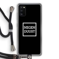 Negenduust black: Samsung Galaxy A41 Transparant Hoesje met koord