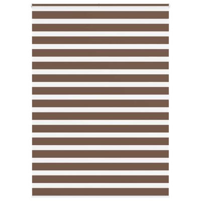 VidaXL Zebra rolgordijn 165x200 cm stofbreedte 160,9cm polyester bruin