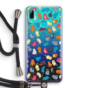 Kleurrijke katten: Huawei P Smart (2019) Transparant Hoesje met koord
