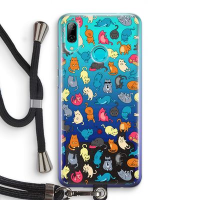 Kleurrijke katten: Huawei P Smart (2019) Transparant Hoesje met koord