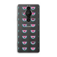 Smiley watermeloenprint: Sony Xperia Pro-I Transparant Hoesje