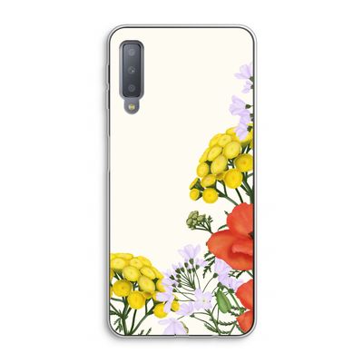 Wilde bloemen: Samsung Galaxy A7 (2018) Transparant Hoesje
